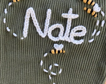 Personalized embroidered kids/baby jumpers with small animal