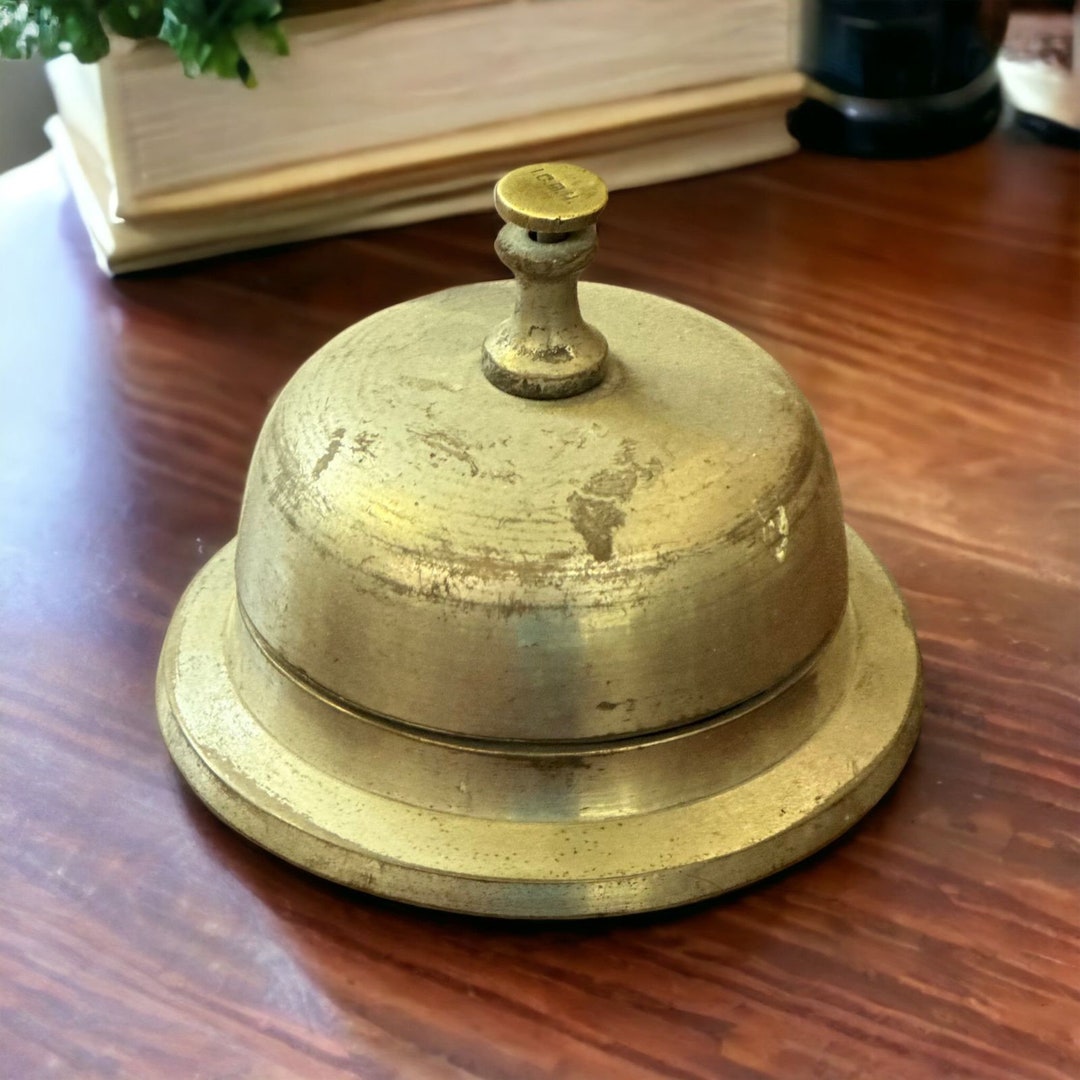 Vintage Brass Office Table Bell Etsy
