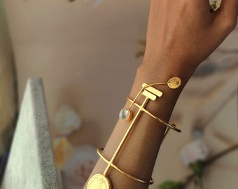 Chunky Brass Cuffs women accessories