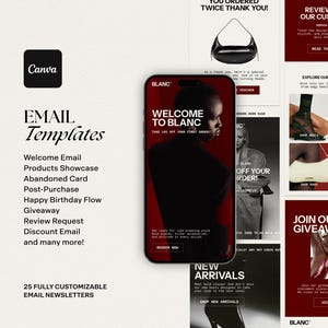 Email Templates | Email Marketing Canva | Email Newsletter for Fashion | Klaviyo Email Template | Mailchimp Email Template | Flodesk Emails