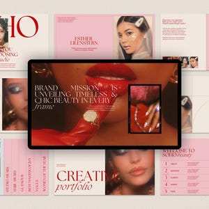 Portfolio Template for Stylists | Minimalist Canva Template |  Creative LookBook | UGC Portfolio Template Canva | Service Portfolio template