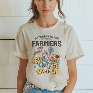 Saturday Farmers Market T-Shirt, Take me to the Farmers Market, Farmers Market Tee Shirt, Floral Farmers Market T-Shirt,