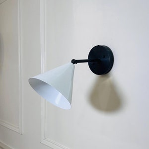 Handcrafted Brass Wall Sconce: Mid Century Modern Light Fixture