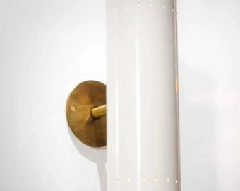 Modern Brass Wall Sconce: Mid Century Italian Light Fixture