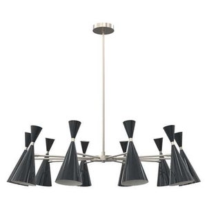 Handmade Brass Sputnik Chandelier: Mid Century Modern Light Fixture