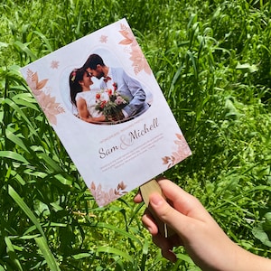 Wedding Fan Program, Custom Fan Program Elegant Editable Wedding Program Wedding Fan Template With Photo Wedding Template Fans Wedding Fans
