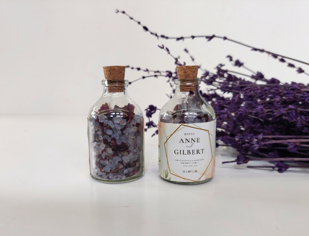 Lavender Bath Salt, Wedding Favors for Guests, Bulk Wedding Favors, Bath Salt, Lavender Bath