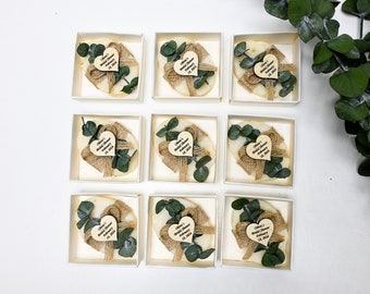 50 PCS Eucalyptus Wedding Favors, Eucalyptus Soap Favors, Bridal Shower Favors, Personalized Wedding Favors, Greenery Wedding Gifts