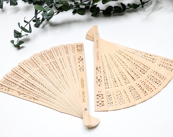 50 Pcs Bulk Wedding Fans Summer Unique Rustic Wedding Favors Personalized Favors For Guests in Bulk Custom Hand Fan Bridal Shower Favors