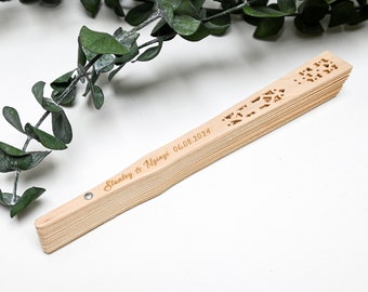 20 Pcs Thank You Favors Personalized Wedding Hand Fans Gifts For Engagement Bridal Gifts Party Favors, Groomsman Gifts Summer Fan Favors