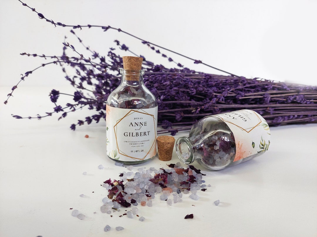 Lavender Bath Salt, Wedding Favors for Guests, Bulk Wedding Favors, Bath Salt, Lavender Bath