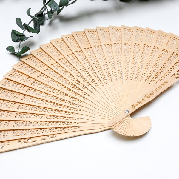 Party Favors, Personalized Fans, Garden Wedding, Wedding Fan Favors, Gifts for Guests, Wooden Wedding Favor, Hand Fan Bulk