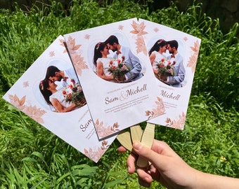 170 STÜCK Hochzeitsfächer Programm, Benutzerdefiniertes Fächerprogramm Elegantes Hochzeitsprogramm Hochzeitsfächer Vorlage mit Foto Hochzeitsfächer Hochzeitsfächer