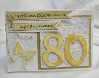 Geburtstagskarte "Herzlichen Glückwunsch" | personalisierbar | Karte zum 60., 50., 40. Geburtstag | Glückwunschkarte runder Geburtstag