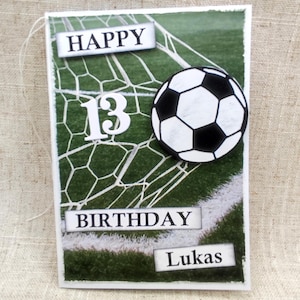 personalisierte Geburtstagskarte Fußballer | Glückwunschkarte zum Geburtstag Fußballfan | Glückwunschkarte für Fußballer personalisiert