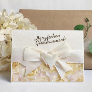 Glückwunschkarte zur Hochzeit |  Hochzeitskarte | besondere Karte zur Hochzeit | edle Hochzeitskarte |  einzigartige Hochzeitskarte