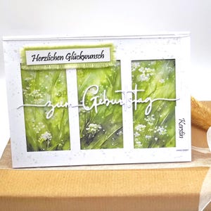 personalisierte Glückwunschkarte  | personalisierbare Geburtstagskarte  | Klappkarte zum Geburtstag | personalisierbare Karte zum Geburtstag