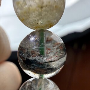 11mm Layered Phantom Garden Lodolite Garden Quartz Layered Garden Four Seasons Natural Phantom Quartz Bracelet 0337 千层四季幽灵 image 14