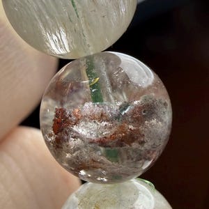 11mm Layered Phantom Garden Lodolite Garden Quartz Layered Garden Four Seasons Natural Phantom Quartz Bracelet 0337 千层四季幽灵 image 11