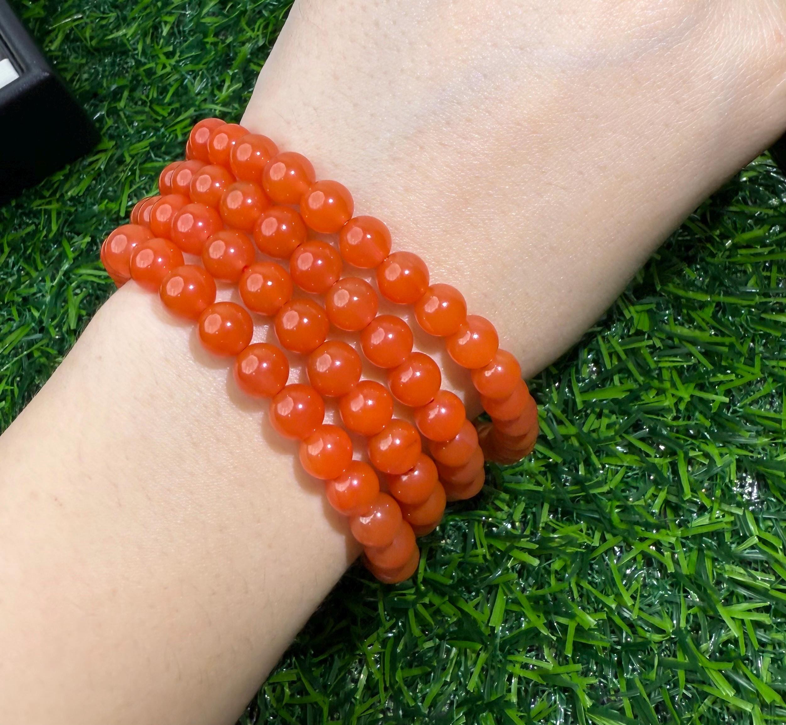 Baoshan Nanhong Gem Quality 8mm Stacking Bracelet Certified