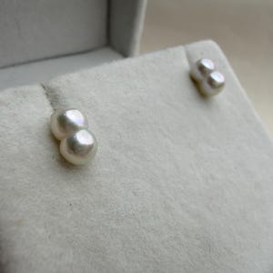 7.5mmアコヤ天然ホワイトパール 18Kゴールド スタッドピアス 1119-2
