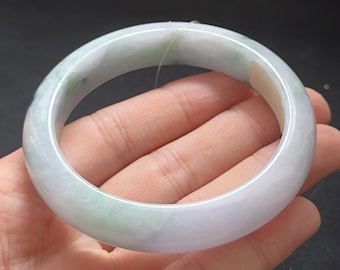 56.3mm Type A Burmese multi colors jadeite bangle certified natural #1386 SALE