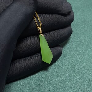 Green Jade & 18K Gold Plated Jewelry Set - Bracelet, Earrings, Necklace With Pendant