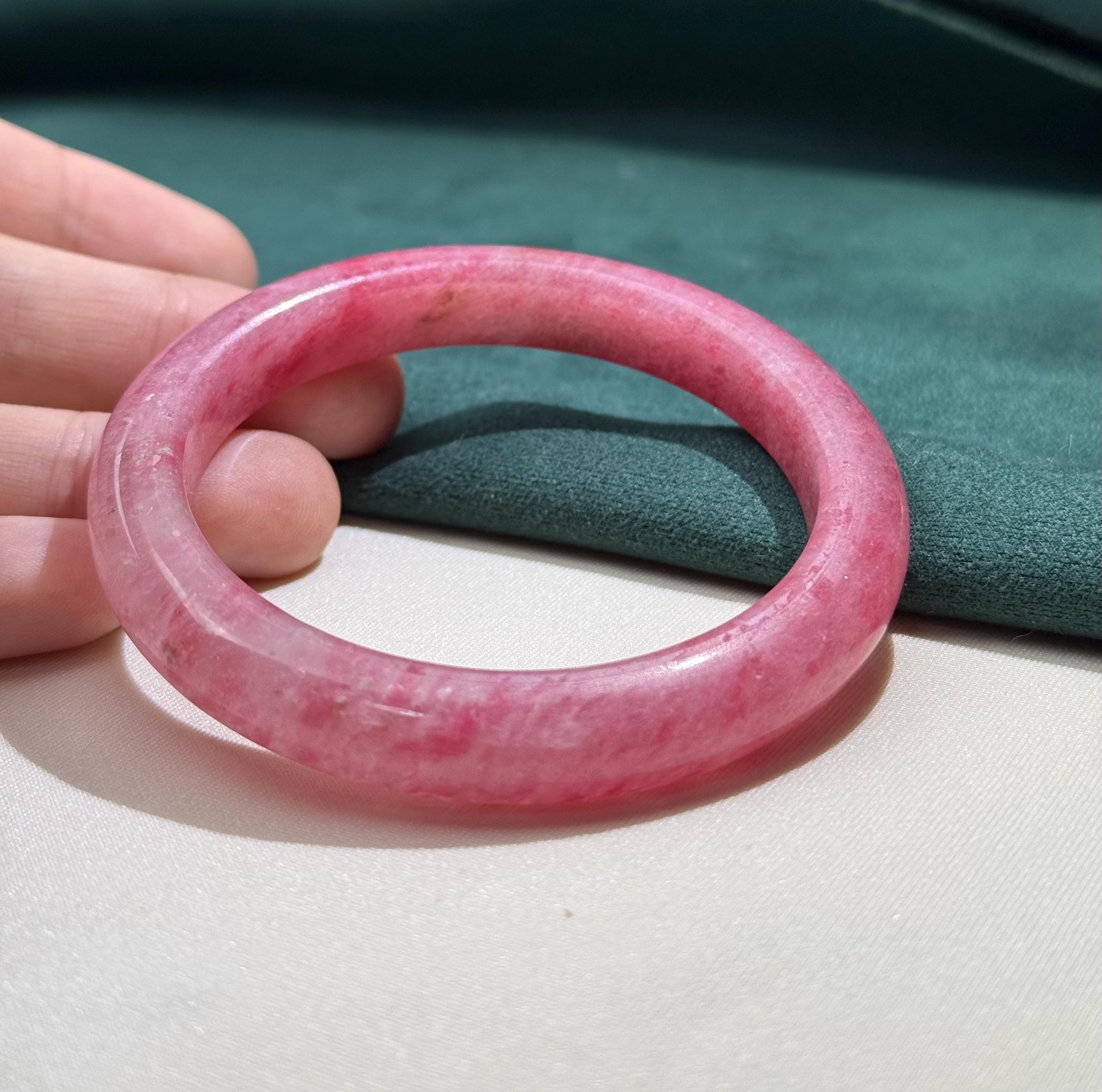 桜雨 57 mm 天然桜ピンクロードナイトバングル 認定天然 8248 樱花雨 