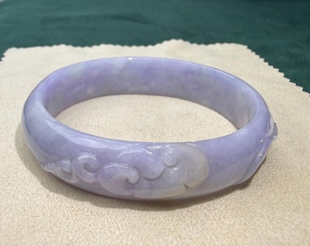 54 mm 半透明ウォームホワイト翡翠バングル 天然認定 0065 - Etsy 日本