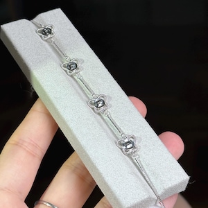 Solid Platinum lucky coin in butterfly adjustable bracelet  Pt950 gift for her
