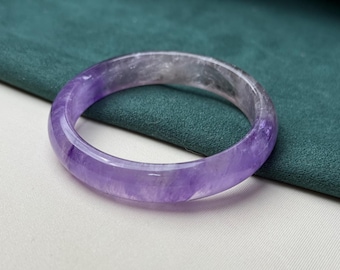 54mm Natural Bolivia Ametrine bangle certified natural Energy Healing Crystal 4966