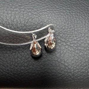 Solid Platinum PT950 engraved hoop earrings with certificate 3778