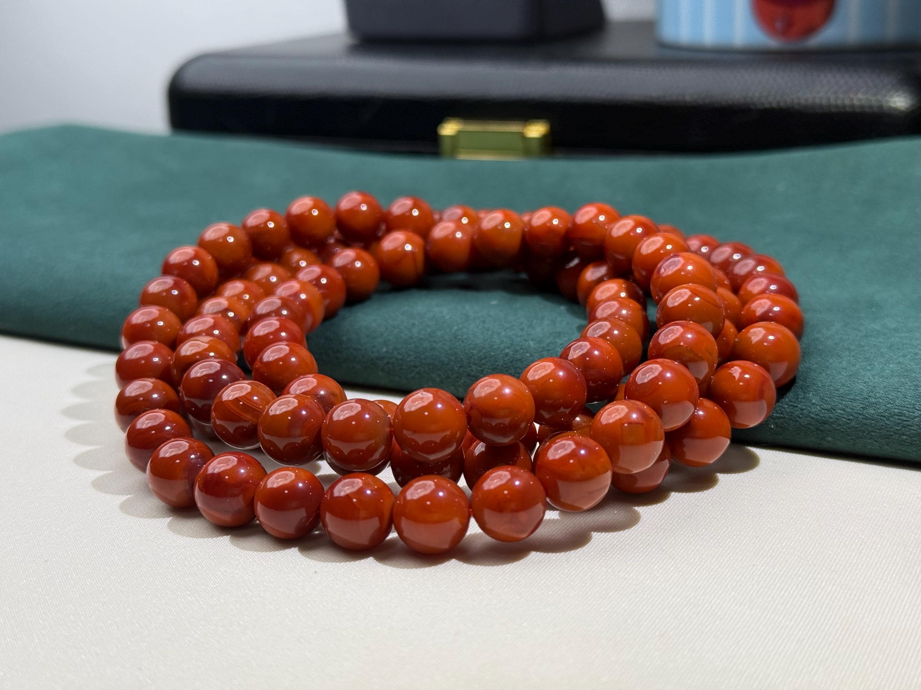 Top-grade Waxi Nanhong South Red Agate | Full-body Texture | Flame 