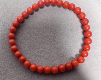 5mm Top Quality Bao Shan Solid Nan Hong Chinese agate round bead bracelet  SUPER RARE certified natural 保山满肉玉化南红 #1190