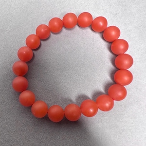10mm Baoshan Nanhong South Red agate round bead bracelet certified natural matte finish #2078 保山南红