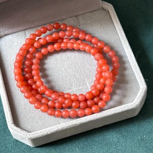 5mm Tomato Red Nan Hong round bead necklace multi layers bracelet certified natural Southern Red Agate 5959 SJ clearance