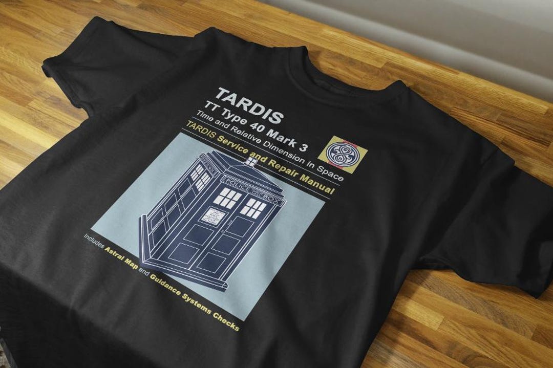 Doctor Who Tardis Schematics Cotton T-shirt, British Sci-fi - Etsy