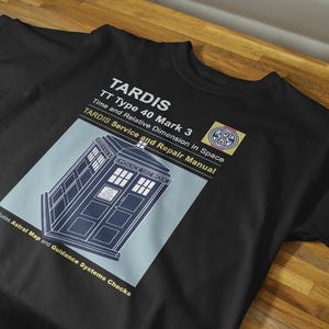 Doctor Who Tardis Schematics Unisex Tee, Cotton Shirt, Doctor Who Fan Gift, Geek T-Shirt, British Sci-Fi Clothing