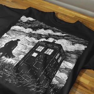 Doctor Who TARDIS Noir, whovian, dr who, geeky apparel