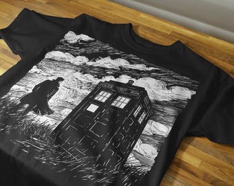 Doctor Who TARDIS Noir, whovian, dr who, geeky apparel