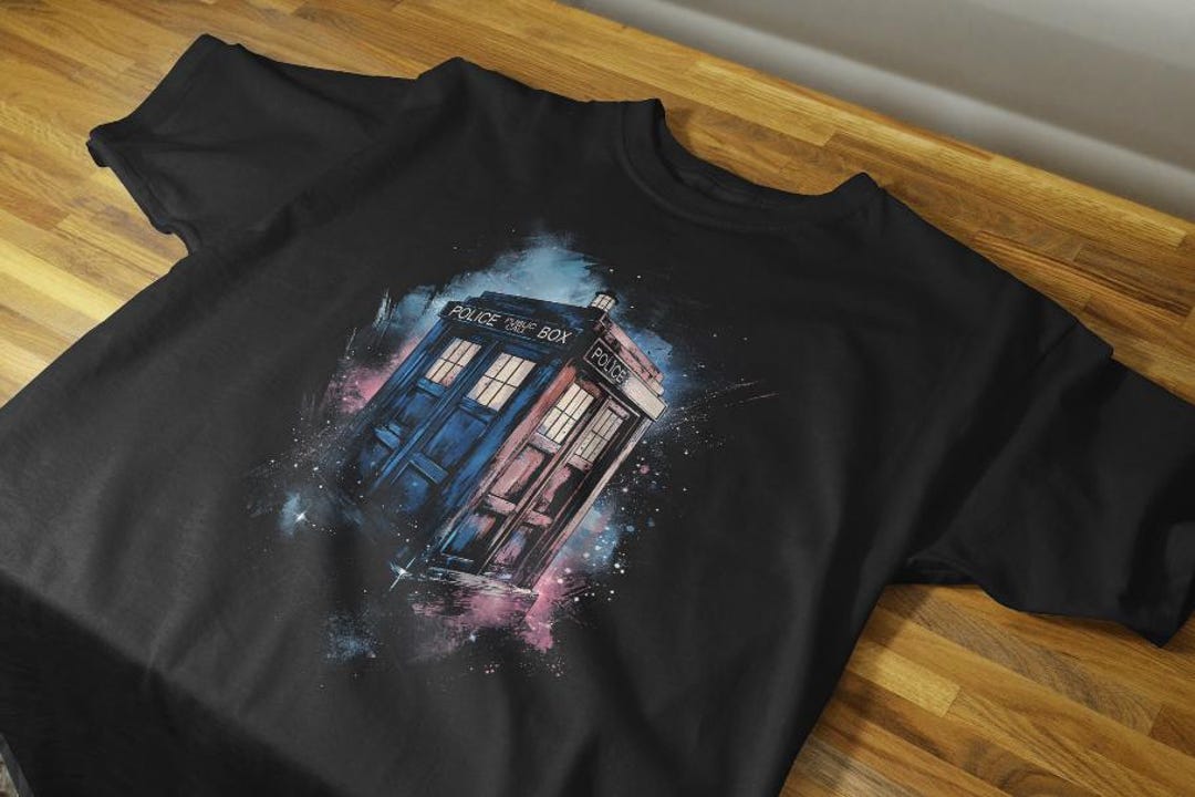 Doctor Who Tardis Tee, Watercolor Sci-fi Design - Etsy UK