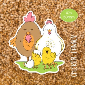 Sticker famille poulet