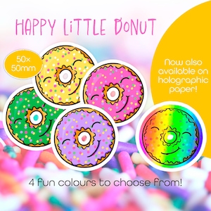 Happy Little Donut Sticker für Mädchen und Jugendliche
