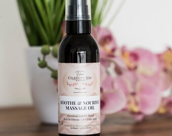 Organic Aromatherapy Massage Oil - Soothe & Nourish, 100ml Bottle