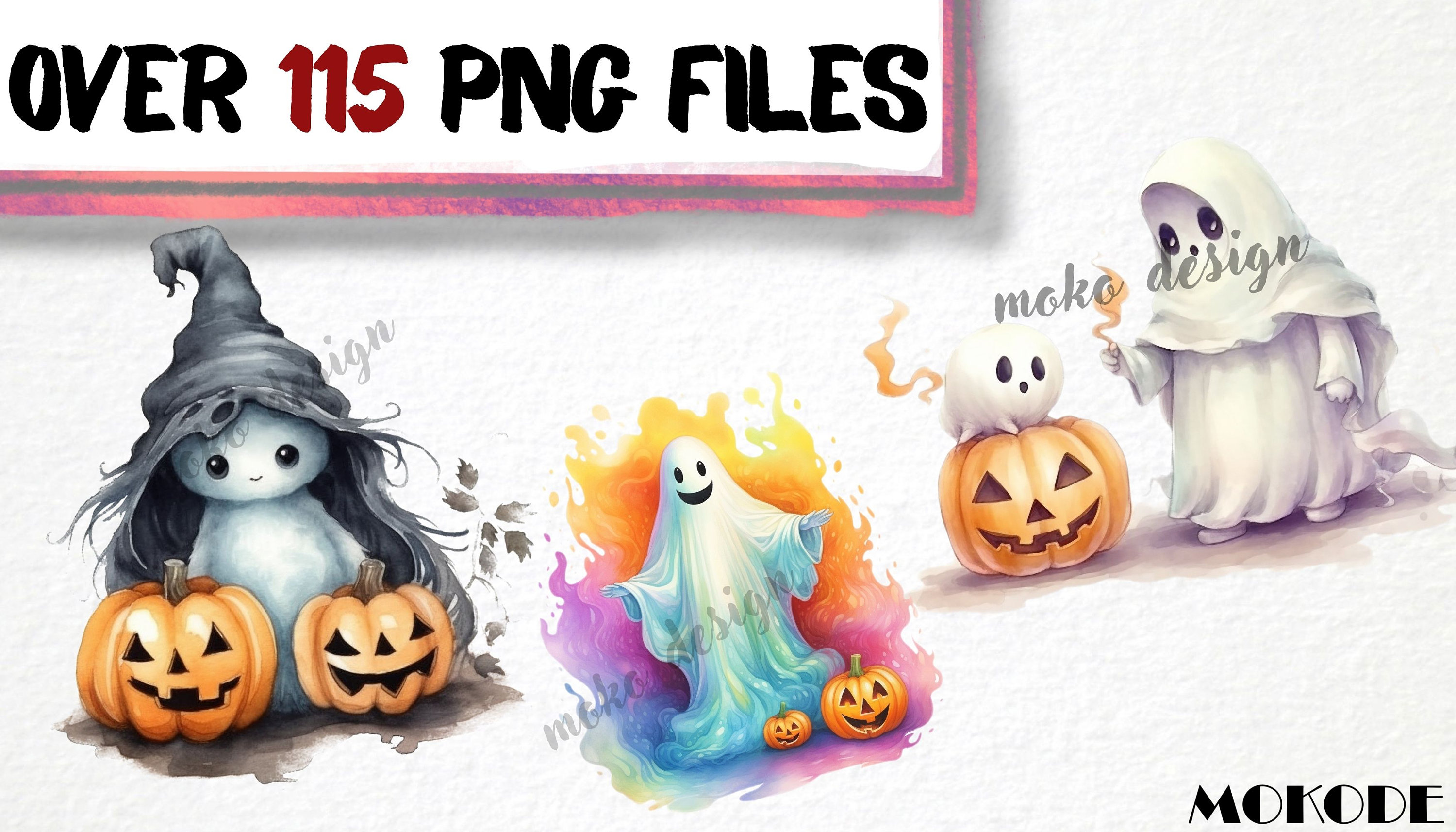 115 Spooky Halloween Ghost Clipart Funny Ghost Kids Design - Etsy