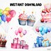 Watercolor Birthday Party Clipart 31 Png Happy Birthday Cake Invitation ...