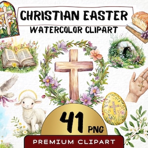 Clipart di Pasqua cristiana 41 Png, Acquerello Nuovo Testamento Gesù Cristo è risorto, Festa religiosa, Arte della croce, Bibbia Domenica di resurrezione