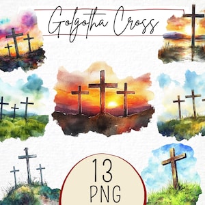Kreuz Clipart 13 Png, Golgotha Aquarell christliches Kreuz Jesus Christus, Kreuzigung, Neues Testamente, Ostern, religiöse Sonntagsschulkunst