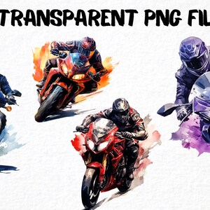 Vibrant Watercolor Racing Bikes Clipart Set, High-Quality Digital Art Featuring Bicycles in Motion, Ideal for Creative Projects, Scrapbooking, digital art, download, racing bikes, bicycles, sports, dynamic graphics, motion, high-quality, art design.
