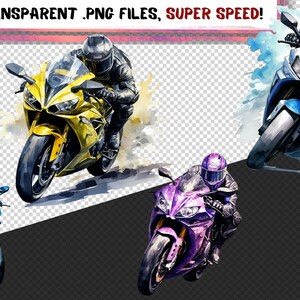 Vibrant Watercolor Racing Bikes Clipart Set, High-Quality Digital Art Featuring Bicycles in Motion, Ideal for Creative Projects, Scrapbooking, digital art, download, racing bikes, bicycles, sports, dynamic graphics, motion, high-quality, art design.